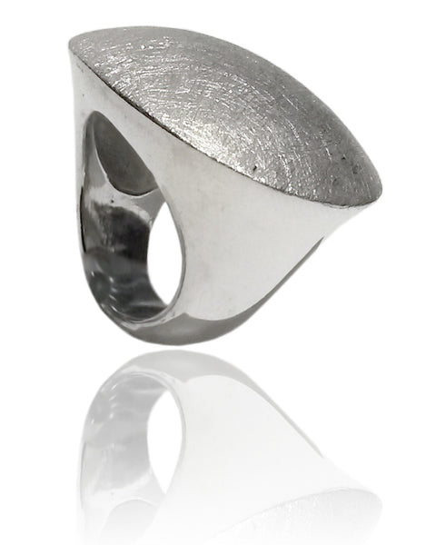 Brushed Oval Ring