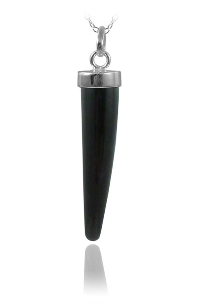 Stone Horn Pendant Black Onyx