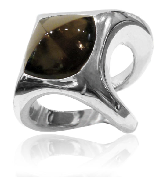 Tuffit Open Cocktail Ring Smokey Quartz