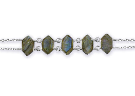 7 Stone Kathak Dangle Bracelet Amethyst