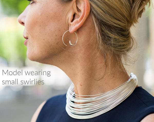 Classic Silver Swirly Earrings