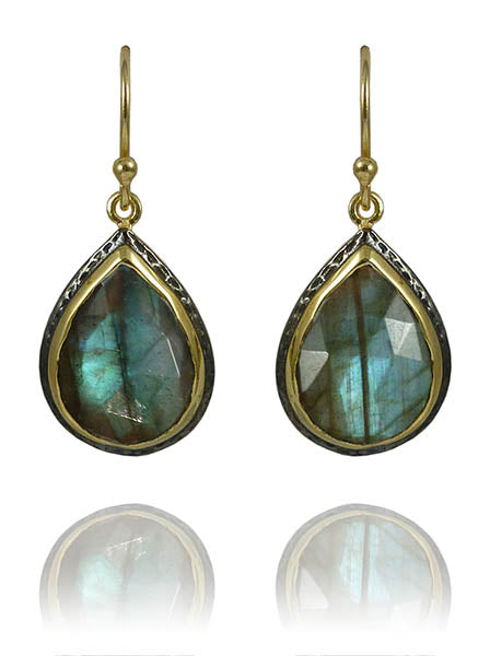 Haifa Teardrop Earrings Labradorite
