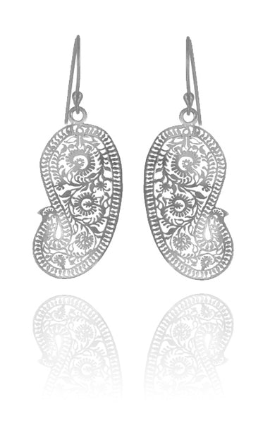 Small Matte Paisley Earrings
