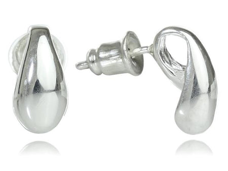 Brushed Silver Swirly Earrings