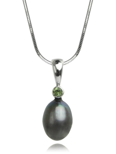 Jaipuri Pearl Pendant Grey Pearl