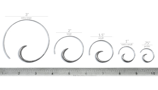 Brushed Silver Swirly Earrings