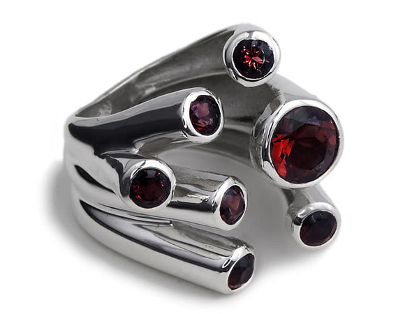Desert Print Ring Garnet