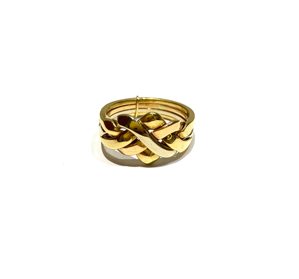 22k Gold Dubai Puzzle Ring Size 7.5