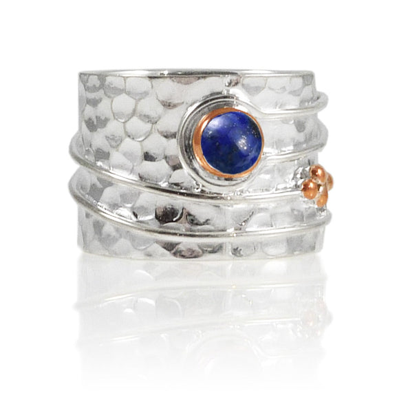 Olive Branch Ring Lapis Lazuli