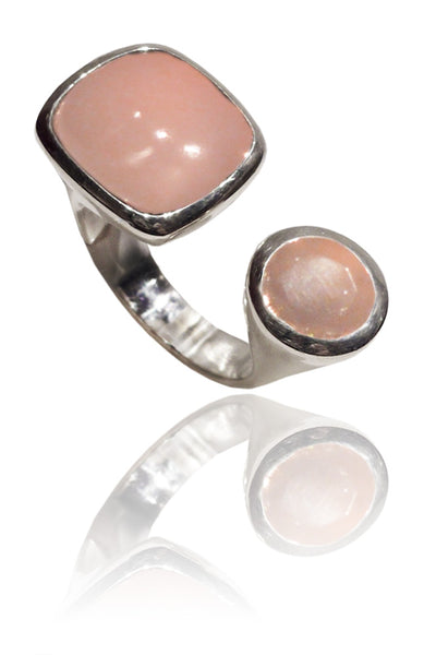 Mexico City Art Deco Ring Rose Quartz