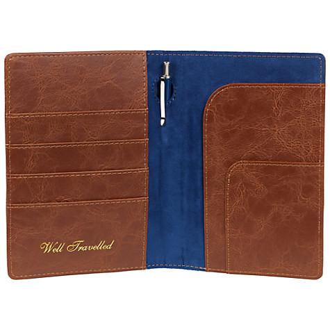 Ted Baker Mens Brogue Passport Travel Wallet & Pen