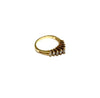 10k Gold Graduating Marquee Diamond Ring Size 7