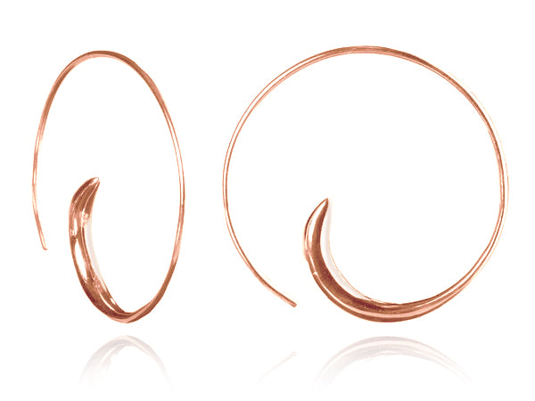 Classic Rose Gold Plated Swirly Earrings