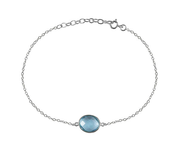 Single Amazon River Rock Bracelet Blue Topaz