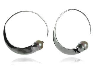 18K Gold Plated Small Concentric Swirl Earrings