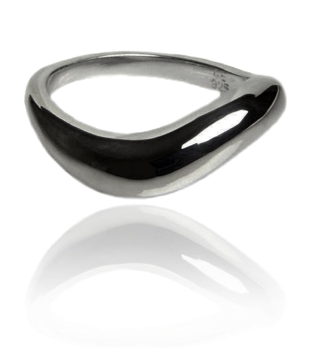Capri Medium Stackable Circle Ring Black Rutile Quartz