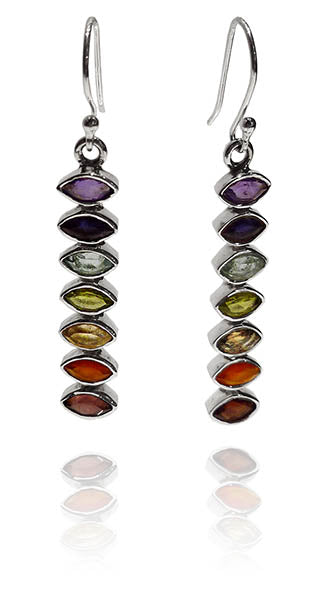 Marquee Cut Chakra Earrings