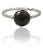 Capri Small Circle Ring Black Onyx