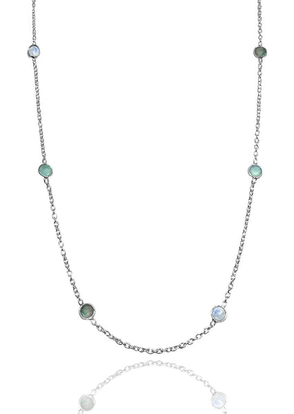 Tiny Kathak 8 Stone Necklace Mixed Stones