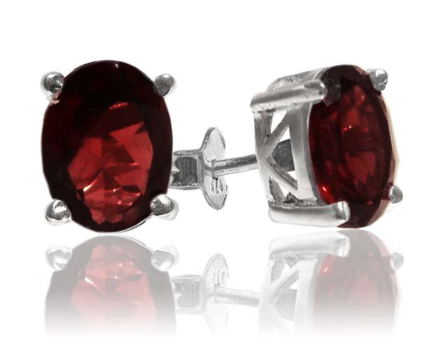Jaipuri Studs Garnet