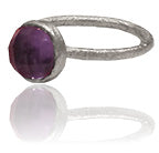 Capri Small Circle Ring Amethyst