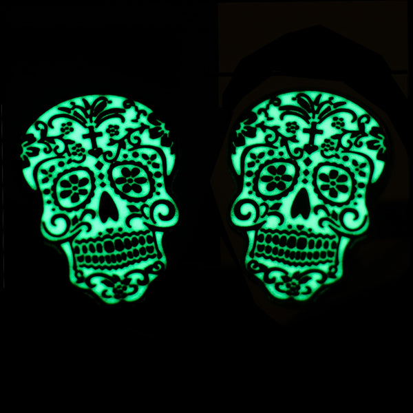 Glow-in-the-Dark Day of the Dead Cufflinks