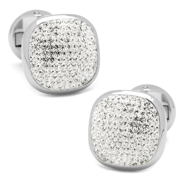 White Pave Crystal Stud Set