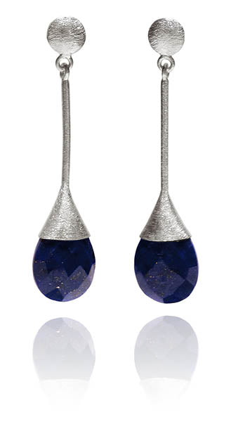 Jaipuri Stone Drop Necklace Blue Topaz