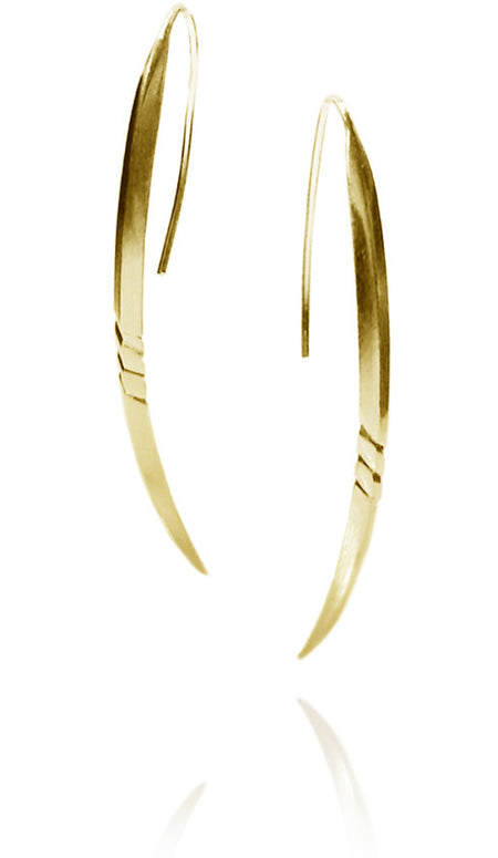 Gold Plated Onze Circulo Step Earrings