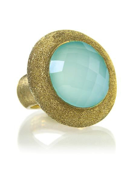 Glitterati Ring Aqua Chalcedony