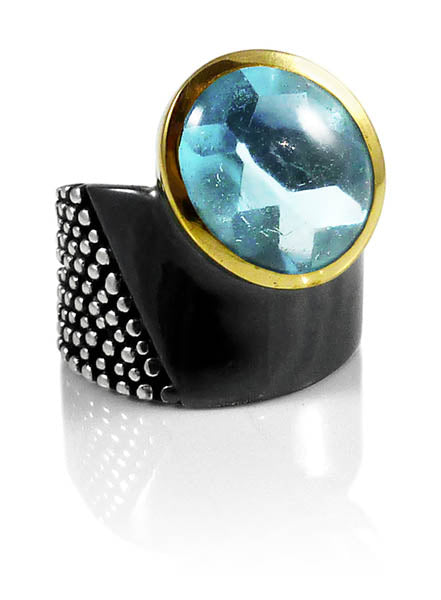 Kuta Beach Bali Ring Blue Topaz