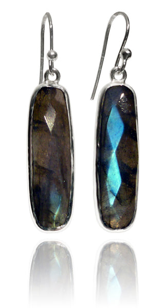 Thin Mini Vertical Drops - Labradorite