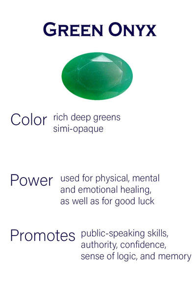 Gaudi Three Stack Ring Green Onyx