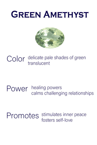 Capri Square Pendant Green Amethyst