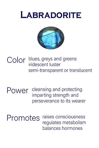 Faceted 17 Stone Capri Long Necklace Labradorite