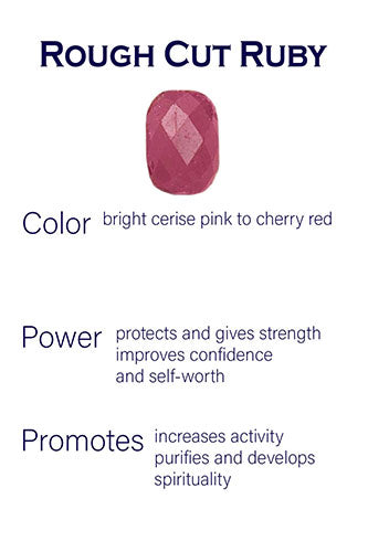 Capri Medium Stackable Circle Ring Rough Cut Ruby