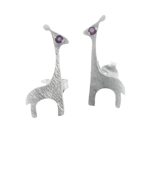 Brushed South African Giraffe Studs