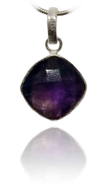Diagonal Arabesque Pendant Amethyst