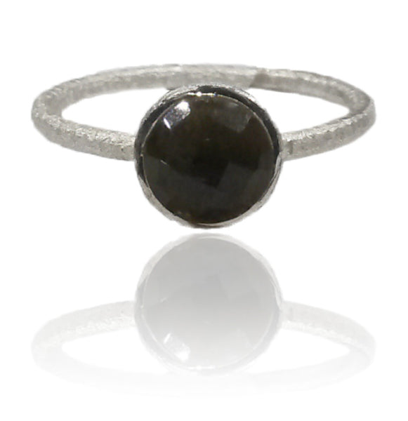 Capri Small Circle Ring Black Onyx