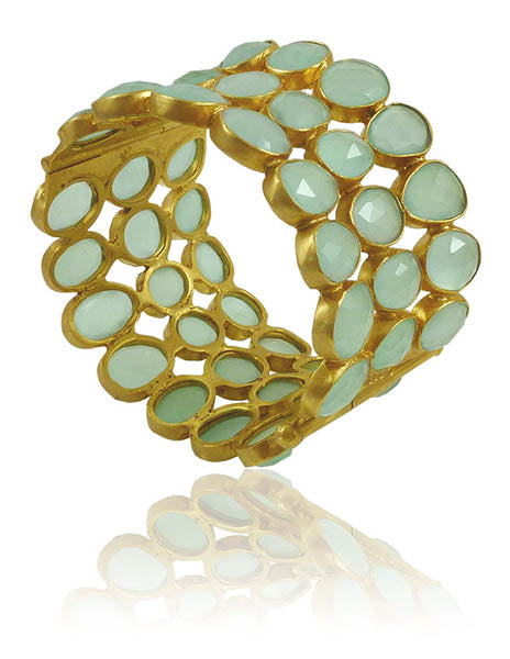Jaipur Cobblestone Cuff Aqua Chalcedony
