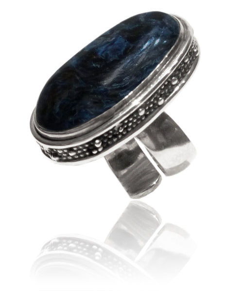 Komodo Dragon Cocktail Ring Pietersite