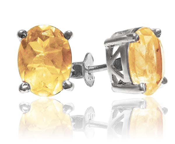 Jaipuri Studs Citrine