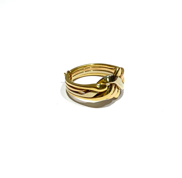 22k Gold Dubai Puzzle Ring Size 7.5