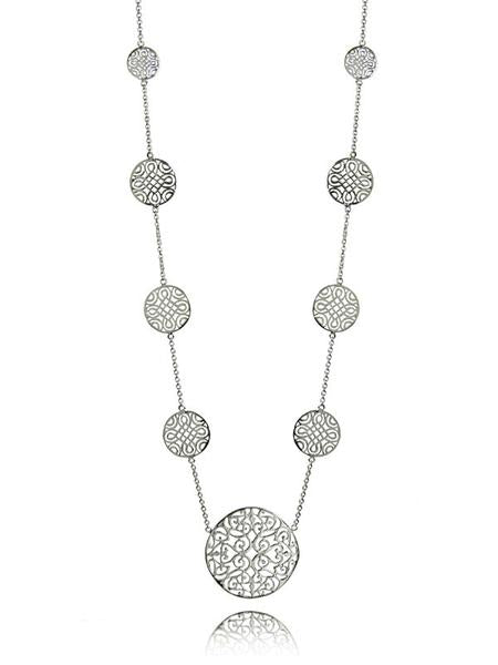 Jaipuri Stone Drop Necklace Rose Quartz