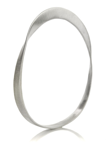 Bilbao Sculptured Bangle - Brushed