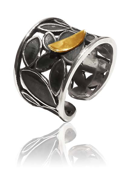 Outstanding Leaf Cuff Ring