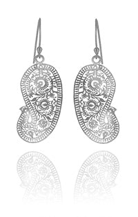 Small Matte Paisley Earrings