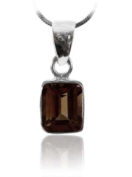 Small Rectangular Pendant Smokey Quartz