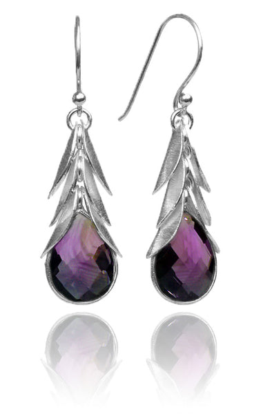 Brazilian Leaf Stone Drops Amethyst
