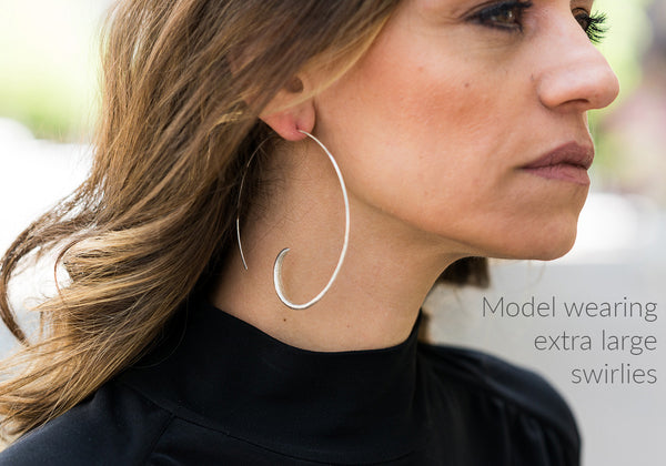 Classic 18k Gold Plated Swirly Earrings